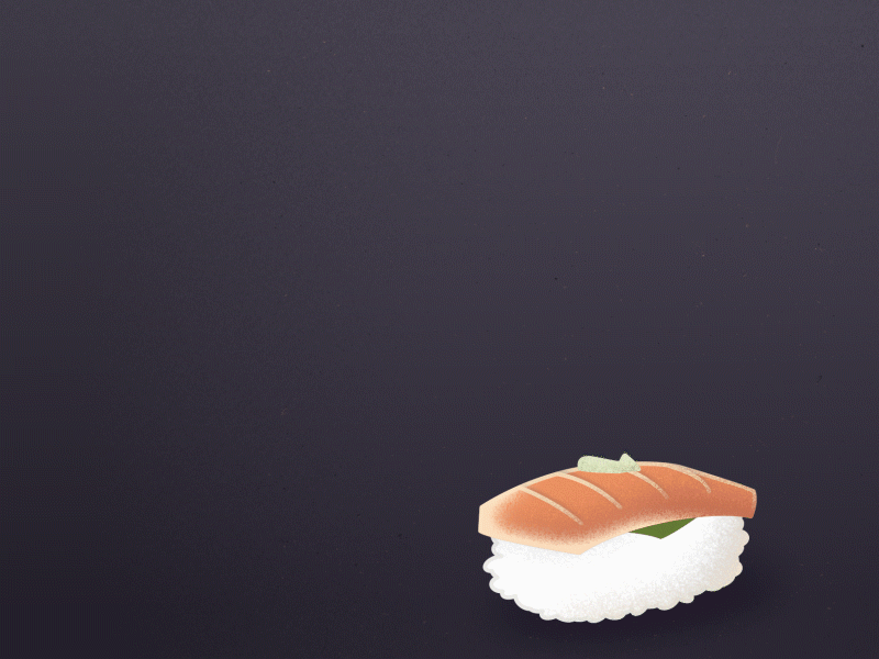 SUSHI animation color design food funky illustration lunch motion motion design motion designer motion graphics sushi sushi roll vector yum