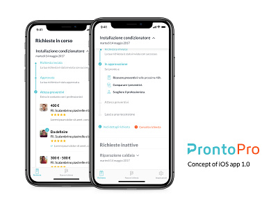 ProntoPro iOS app app company ios prontopro ui ux