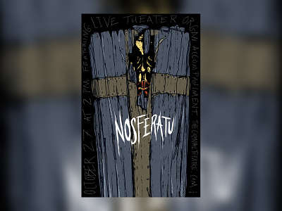 Nosferatu classic coffin film illustration marketing movie movie poster nosferatu procreate vampire