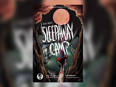 Sleepaway Camp away blood camp film horror illustration marketing moon movie movie poster procreate slasher sleep sleepaway trees