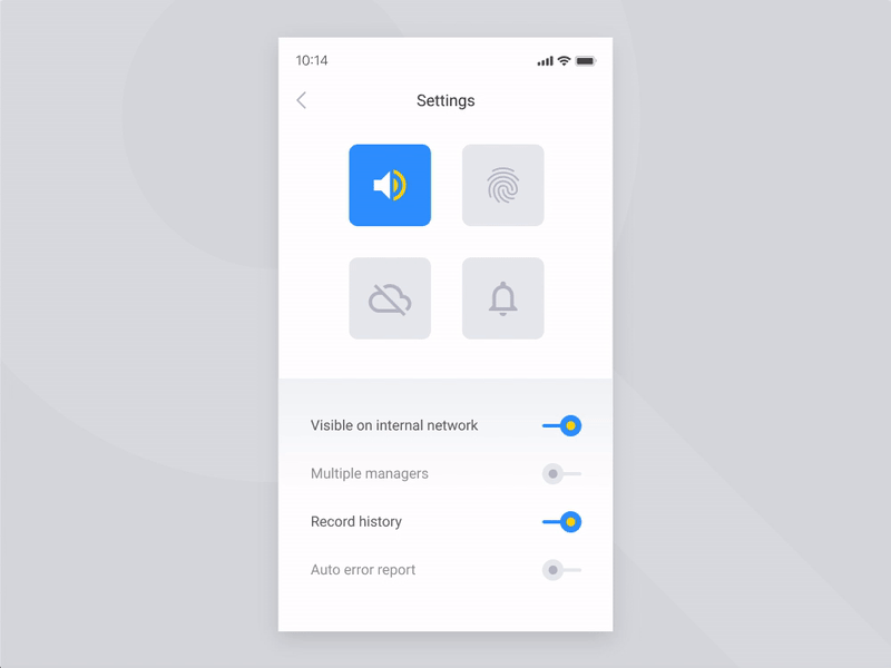 Settings dailyui productdesign ui ux