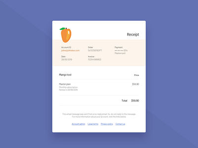 Email receipt dailyui product design receipt sketchapp ui ux