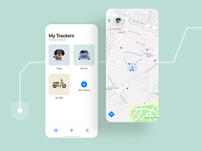 Location Tracker dailyui mobile mobile app product design ui ux