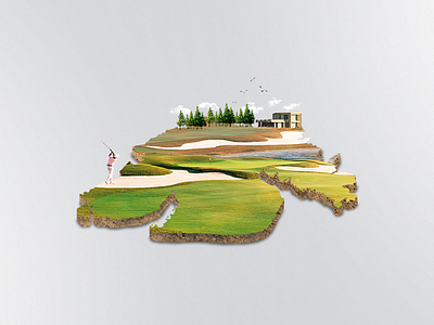 Golf Villa's & Gujarat design golf isometric nature photo manipulation photoshop villas wacom