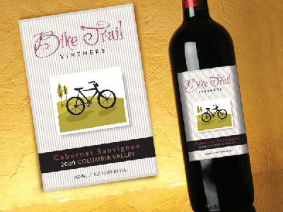 Bike Trail Vintners Wine Label