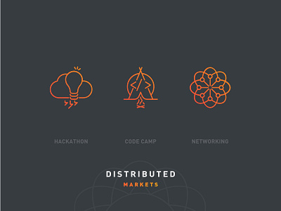 Distributed Markets 2018 – Icon Set bitcoin blockchain branding crypto cryptocurrency design distributed events icon illustration markets