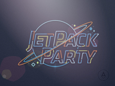 JetPack Party from BlueStreak Math branding design educational game logo math neon space tech videogame