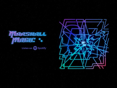 Marshall Magic Ep – Cover Art branding design logo marshall magic music neon