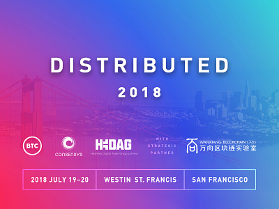 Distributed 2018 – San Francisco – Blockchain Conference