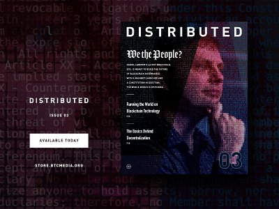 Distributed 03 – Print Publication bitcoin blockchain btc crypto cryptocurrency design distributed generative magazine print