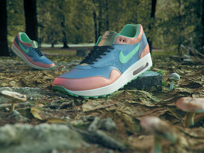 Nike Air Max 3d autumn cgi design forest leaves nike octane sneakers