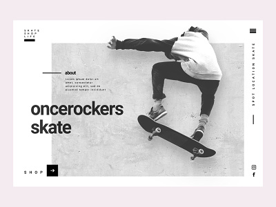 Concept website 11Skate© diseño homepage design minimal ui minimal web design simple clean interface skateboarding website ui designs uidesigner web website