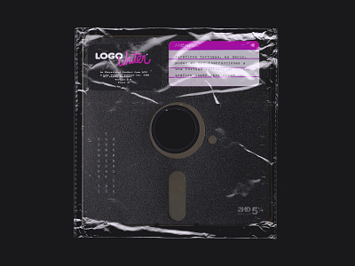 Floppy Disk LOGO WRITER© art direction design designer diskette floppy disk oldschool packaging design retouch