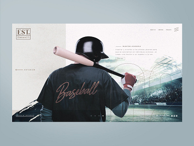 Concept website BASEBALL DIAMOND© design design interface homepage homepage design interaction design ui ui designs uidesign web website