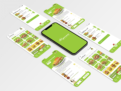 Fresh Healthy Salad Mobile Application UI Design branding design graphic design ui ux