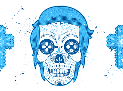 Gaming Skull 2d conceptart design illustration illustrator printing serigraphy vector