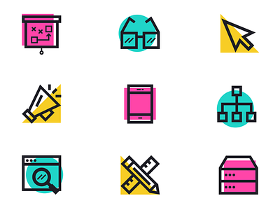 Service Icons color design icon icons set illustration line art ui vector