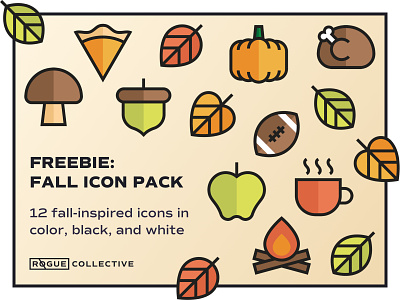 Fall Icon Set design fall free freebie freebies icons illustration vector warm colors