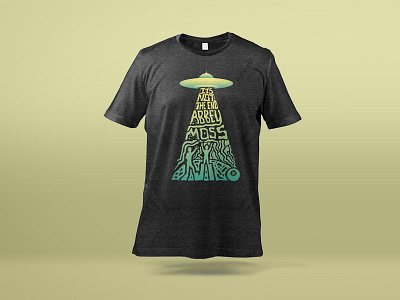 Abbey Moss Shirt Design alien aliens design drawn end gradient hand psychedelic scifi shirt ufo