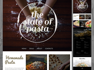 Homemade Pasta Restaurant design food homemade landing page layout pasta restaurant ui user experience user interface ux website