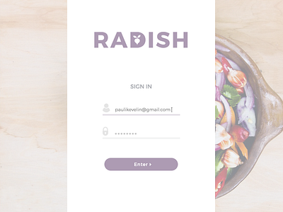 Login Page design food login page product recipe restaurant signup web