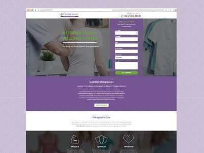 Network Wellness company flat flat design homepage landing page minimal minimalist purple web design