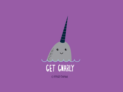 Get Gnarly gnarly illustration illustrator narwhal nautical ocean sea vector