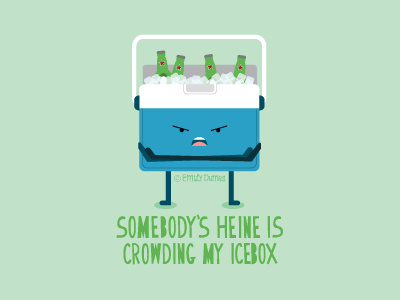 Icebox beer cooler funny handlettering illustration illustrator lettering weezer