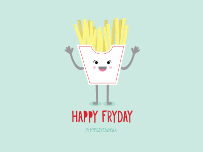 Fryday cartoon food french fries friday fries funny humor illustration illustrator vector