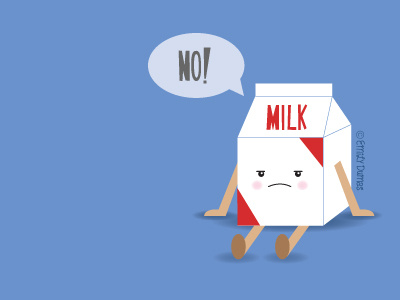 Spoiled Milk cute emily dumas illustration illustrator lettering milk pun vector