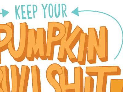 Pumpkin Bullshit Detail emily dumas handlettering lettering type typography vector