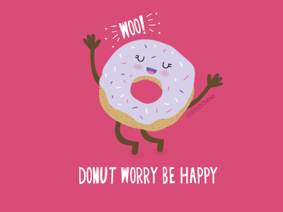 Donut Worry donut donut worry emily dumas humor pun punny vector