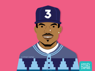 Chance chance emily dumas hip hop portrait rap rapper vector