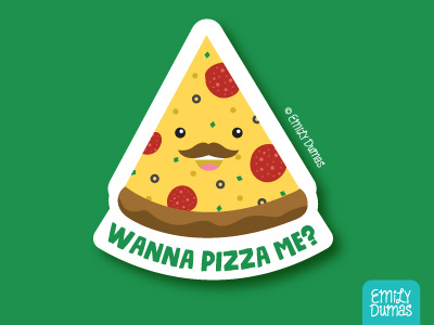Vinny Pizza emily dumas food illustration pizza vector za