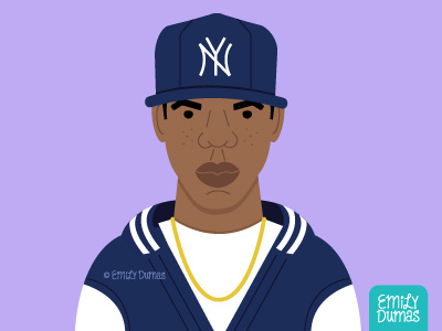 Hova emily dumas hip hop hova jay z ny portrait rapper vector
