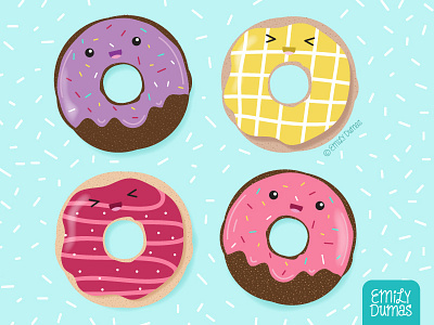 Donuts donuts emily dumas food illustration frosting illustrator sprinkles vector