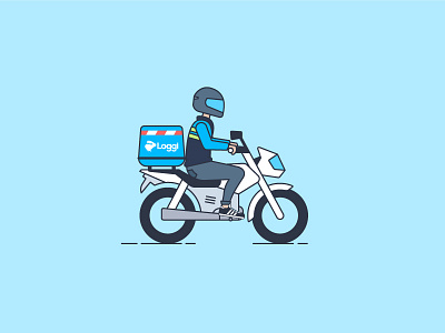 Loggi Driver adidas bike blue driver helmet jacket loggi motoboy motorcycle