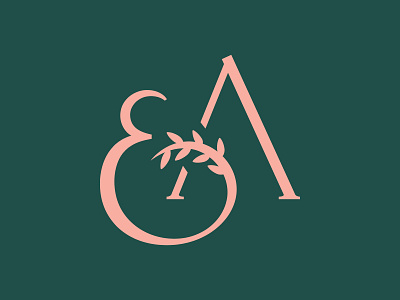 EA Monogram (More Friends Getting Married) branding logo minimalist modernist monogram typography vector wax seal wedding wordmark