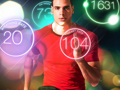 Running display fitness hud photomanipulation running stats tracking wearables