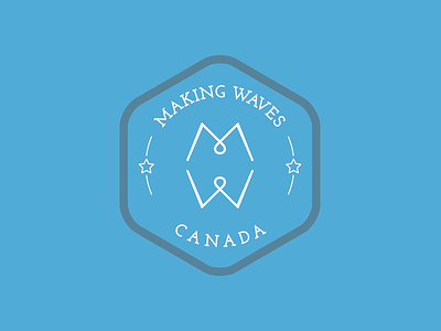 MWC Badge badge branding canada making waves nonprofit swimming
