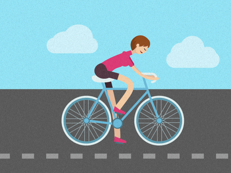 A Cycle Cycle after effects bicycle bike character animation fraser davidson motion design vector