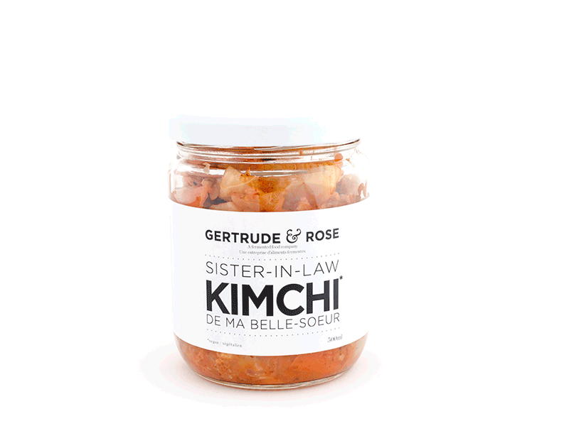 Gertrude & Rose: 360 Degrees of Kimchi artisanal curtido fermented food kimchi labels montreal packaging pickles preserved lemons sauerkraut