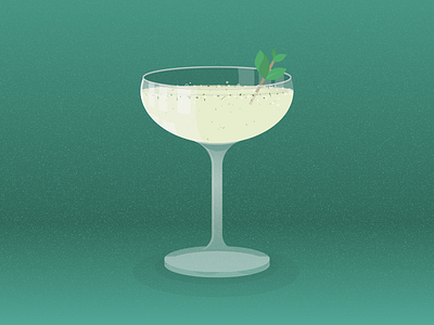 Gin Southside cocktail dapper drink gin illustration poster print southside vector