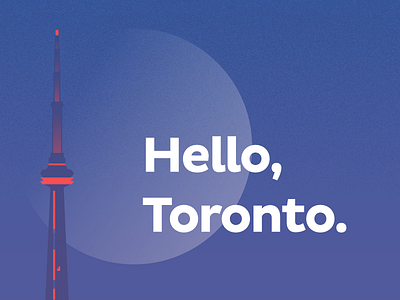 Hello, Toronto canada cn tower illustration landmark toronto vector