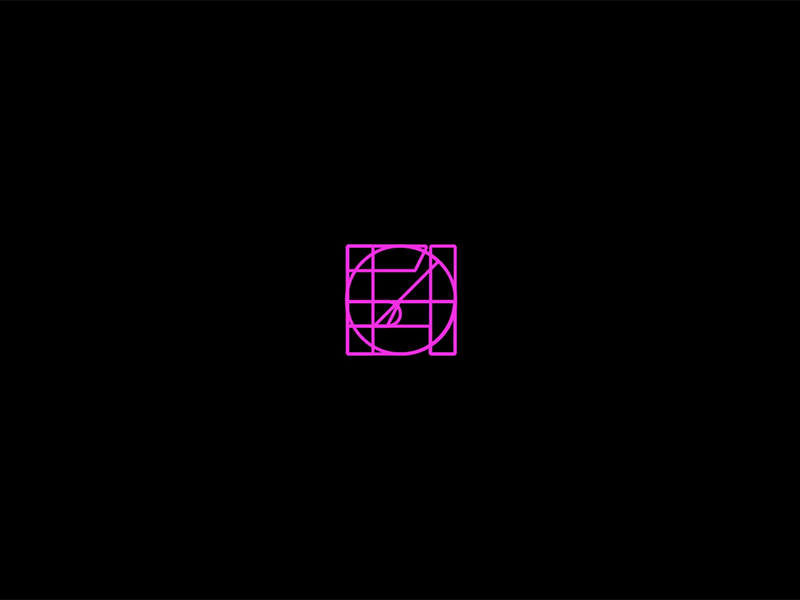 FGD acronym animation branding geometric identity initials logotype modular motion wordmark