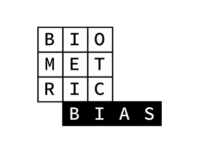 Biometric Bias algorithm animation art branding geometric icon installation logo minimalist toronto typography vector
