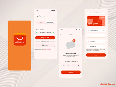 Aliexpress Mobile App Screens branding consistencyiskey design graphic design illustration improvement mobilescreen playstore ui ux