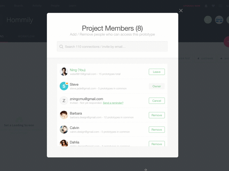 InVision - Search/Invite People