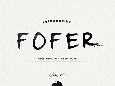 Fofer Font graphic design handwritten typography free font