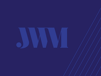 JWM Home Design blue branding logo monogram wordmark